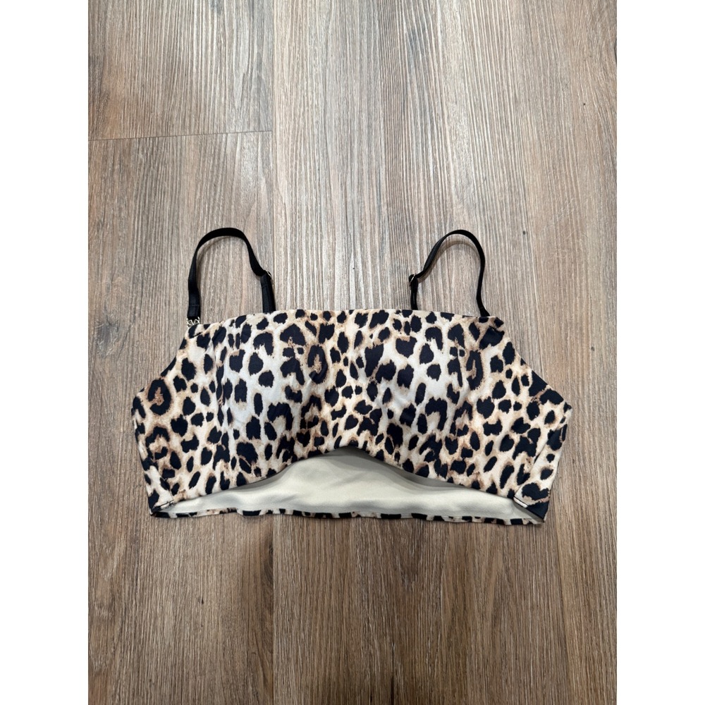 Victorias‎ Secret Leopard Print Wireless Bralette Tan Black Size Medium M/B80